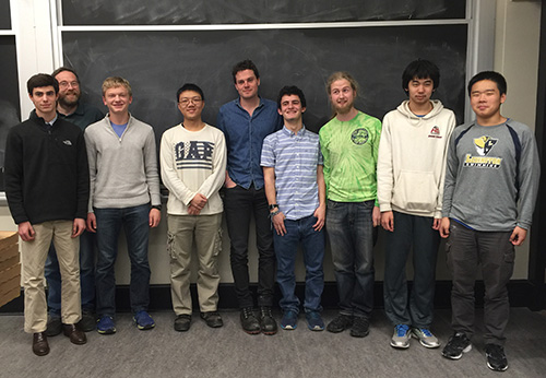 PRIMES math reading group students and mentors with Prof. Pavel Etingof