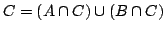 $ \overline{A\cap C}\subset\bar A,$