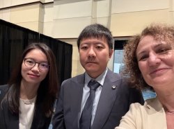 Hong Wang, Yu Deng and Gigliola Staffilani (L-R)
