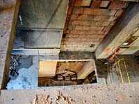 October 2014 Construction Photo of Hole in the Floor