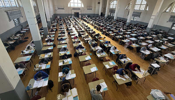 High level view of students taking the Putnam exam