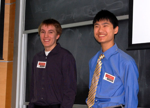 PRIMES students Nicolaas Kaashoek and 
            William Wu