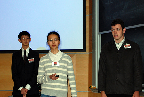 PRIMES-USA students Andrew He, Suzy Lou, and Max Murin