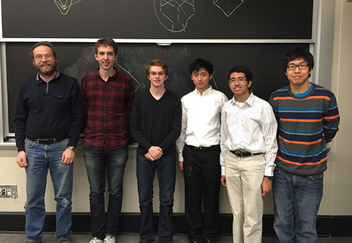 PRIMES math reading group students and mentors with Prof. Pavel Etingof