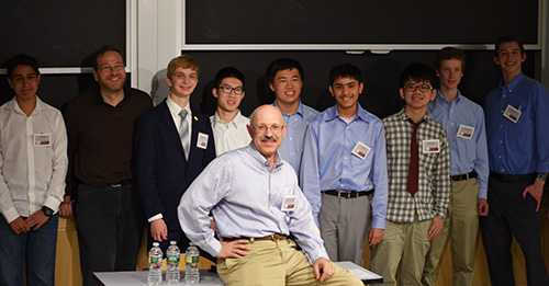 Prof. Pavel Etingof and Dr. Slava Gerovitch with PRIMES students