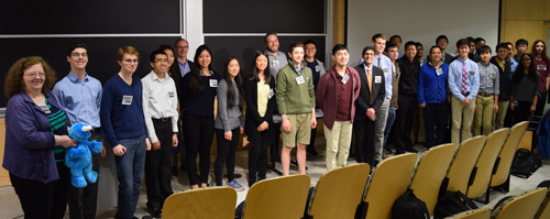 Prof. Michel Goemans, Prof. Pavel Etingof, and Dr. Tanya Khovanova with PRIMES students