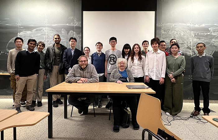 PRIMES Reading Group students and mentors with Prof. Pavel Etingof and Dr. Tanya Khovanova