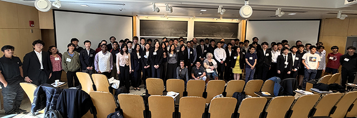 Mathematics students with Prof. Pavel Etingof, Dr. Tanya Khovanova, Dr. Felix Gotti, and mentors