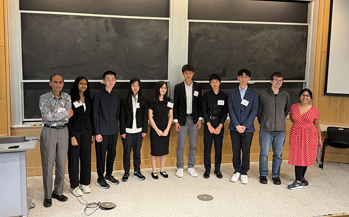 Computer Science students with Prof. Srini Devadas