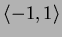 $ \langle -1,1 \rangle$