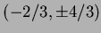$ (-2/3,\pm4/3)$