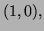 $ (1,0),$