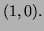 $ (1,0).$