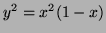 $ y^2=x^2(1-x)$