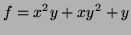 $\displaystyle f=x^2 y+xy^2 + y
$