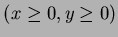 $ (x \geq 0, y\ge0)$