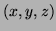 $ (x,y,z)$