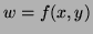$ w=f(x,y)$