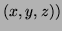 $ (x,y,z))$
