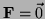 $ {\bf F} = \vec{0}$