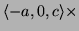 $ \langle -a,0,c\rangle
\times$