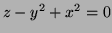$ z-y^2+x^2=0$