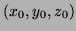 $ (x_0,y_0,z_0)$