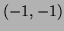 $ (-1, -1)$