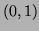 $ (0, 1)$