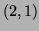 $ (2,1)$