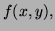 $ f(x,y),$