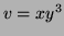 $ v=xy^3$