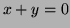 $ x+y=0$