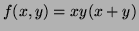$ f(x,y)=xy(x+y)$
