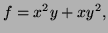 $ f=x^2y+xy^2,$