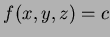 $ f(x,y,z)=c$